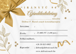 Iránytű 90II. (1) Coaching ajándékutalvány